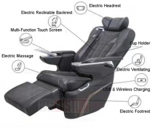 Luxury Car Seats, Model Series Lemosine 204-0011 Model 1 - 3